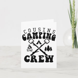 Carte Cousin Camping Crew 2025 Chemise Famille Vacances 