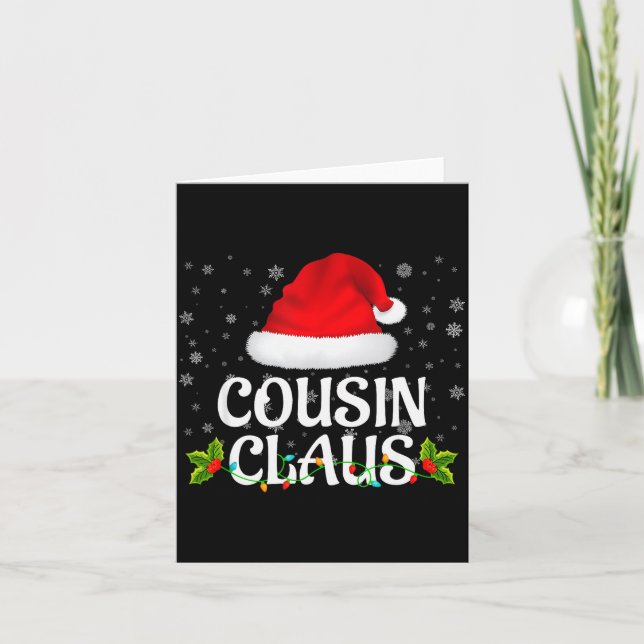 Carte Cousin Claus Christmas Lights Santa Pajama Family  (Devant)