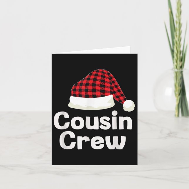 Carte Cousin Createur Noël Chapeau de Noël Correspondant (Devant)