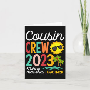Carte Cousin Crew 2023 Summer Vacation Beach Voyage en f