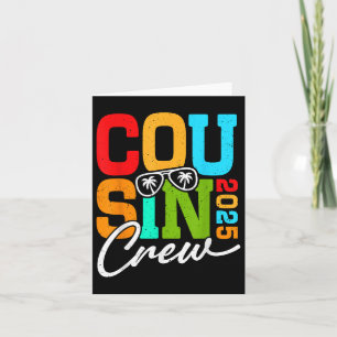 Carte Cousin Crew 2025 Pour Vacances D'Été En Famille Et