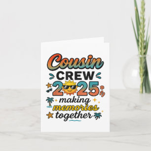 Carte Cousin Crew 2025 Summer Vacation Beach Voyage en f