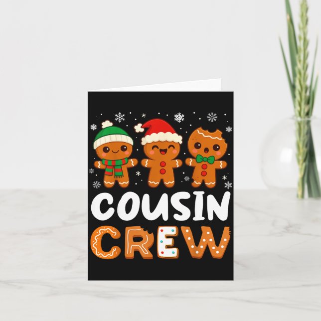Carte Cousin Crew Christmas 2025 Cookie Kids Boy Girl Fa (Devant)