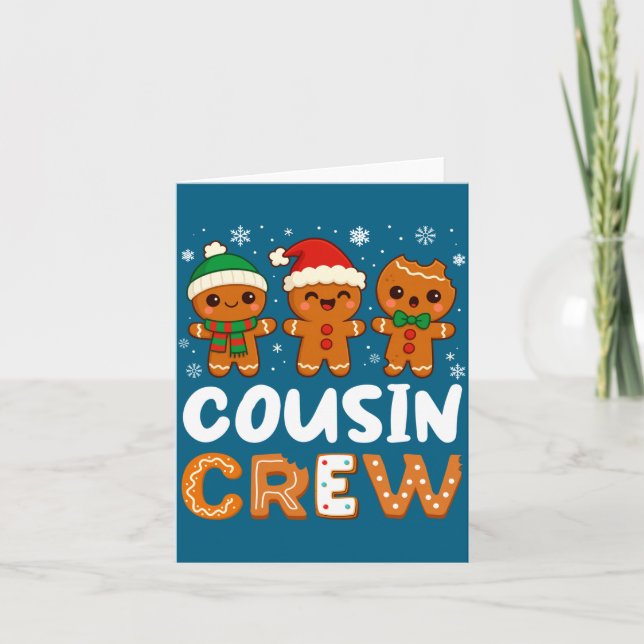 Carte Cousin Crew Christmas 2025 Cookie Kids Boy Girl Fa (Devant)