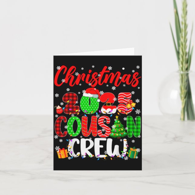 Carte Cousin Crew Christmas 2025 Pjs Pajamas Xmas Family (Devant)