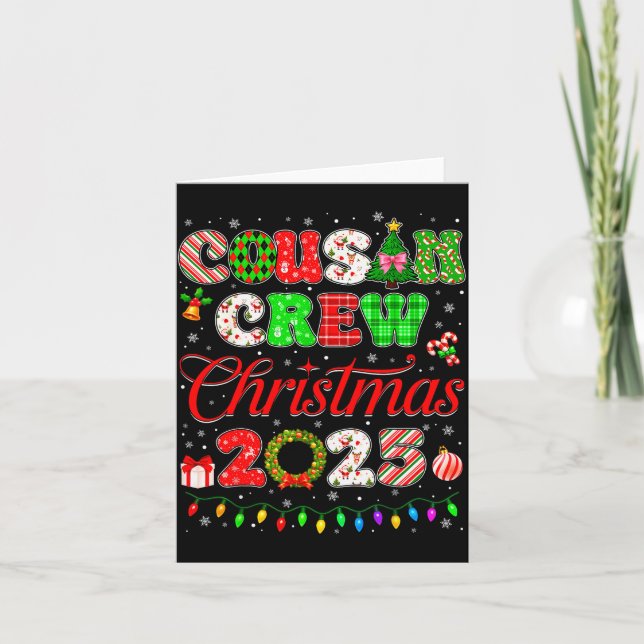 Carte Cousin Crew Christmas 2025 Pjs Pajamas Xmas Family (Devant)