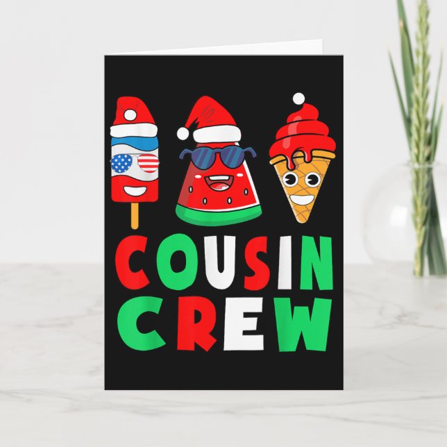 Carte Cousin Crew Christmas In July Squad Pajamas Matchi (Devant)