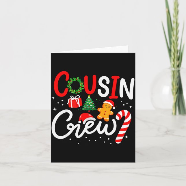 Carte Cousin Crew Christmas Xmas Family Matching Pajamas (Devant)
