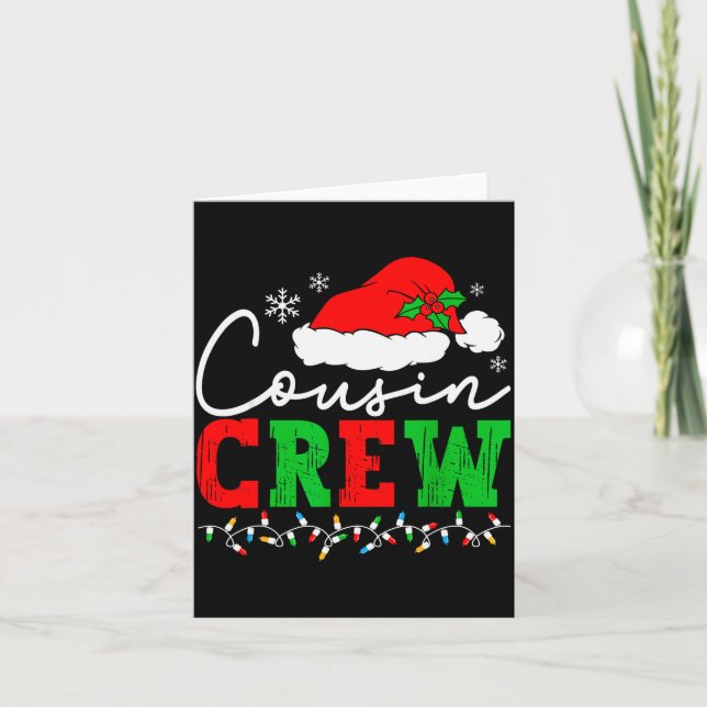 Carte Cousin Crew Christmas Xmas Lights Family Matching  (Devant)
