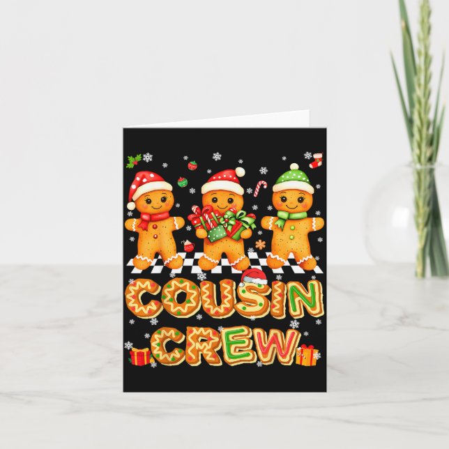 Carte Cousin Crew Gingerbread Pjs Pajamas Christmas Xmas (Devant)