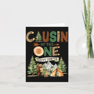 Carte Cousin de l'unique campeur heureux pour son 1er an
