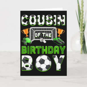Carte Cousin du garçon d'anniversaire Soccer Famille app