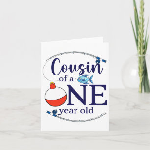 Carte Cousin Du Gros Pêcheur Garçon Premier Anniversaire