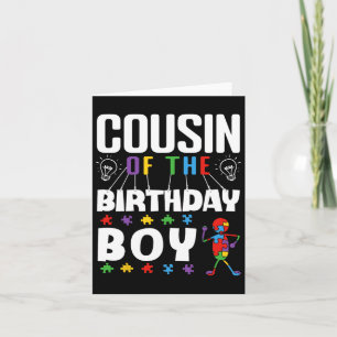 Carte Cousin Of The Birthday Boy Sensibilisation sur l'a