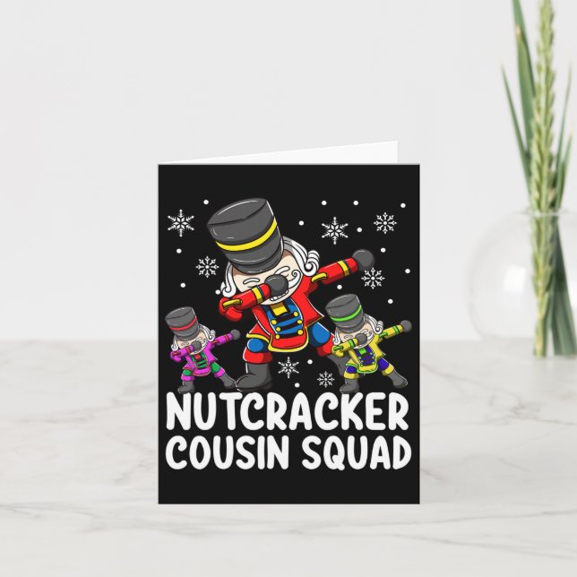 Carte Cousin Squad Drôle de Casse-Noisette Dabbing Équip (Devant)