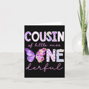 Carte Cousine de Little Miss Onederful Butterfly 1ère
