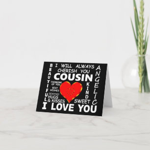 Carte Cousine je t'aime