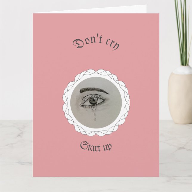 Carte Coussin jetable Œil qui pleure (Devant)