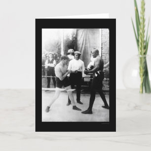 Carte Coutelier contre le match de boxe 1914 de Johnson