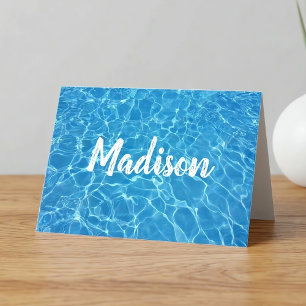 Carte Coutume bleue de l'eau de piscine de cool