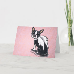 Carte Coutume d'ange de Boston Terrier