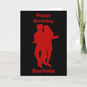 Carte Coutume de silhouette de danseurs de Bachata