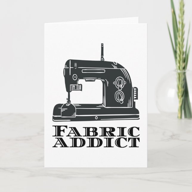 Carte Couture - Addict de tissu (Devant)