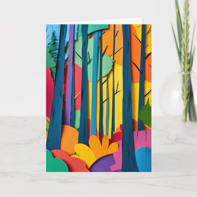 Carte Couvert de forêt vibrant (Devant)
