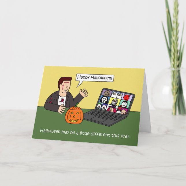 Carte Couverture 19 Dessin d'Halloween virtuel (Devant)