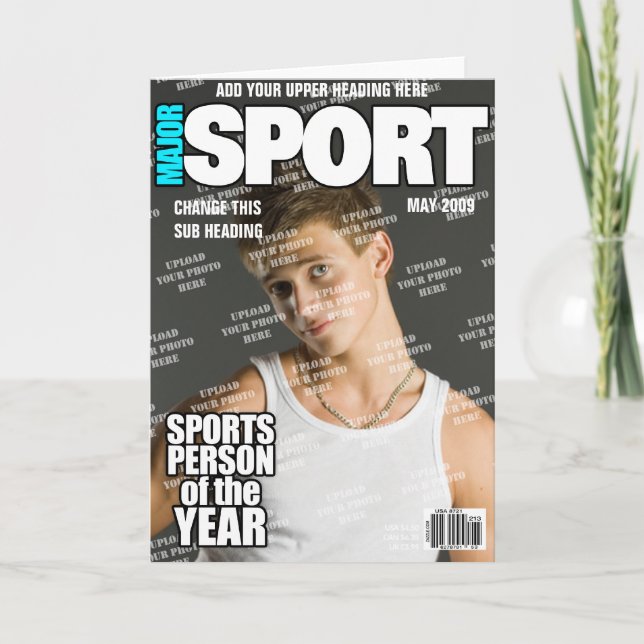 Carte Couverture de magazine de sport personnalisée (Devant)