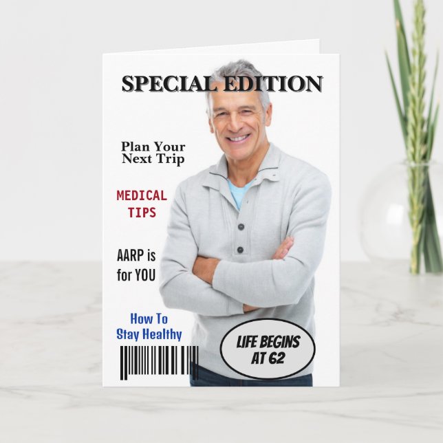 Carte Couverture de magazine pour 62e anniversaire (Devant)