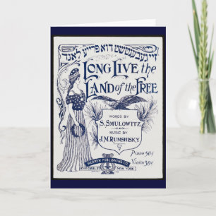 Carte Couverture juive de musique de feuille