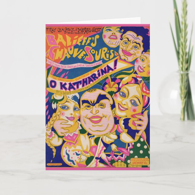 Carte Couverture musicale en feuille "O Katharina" 1924 (Devant)
