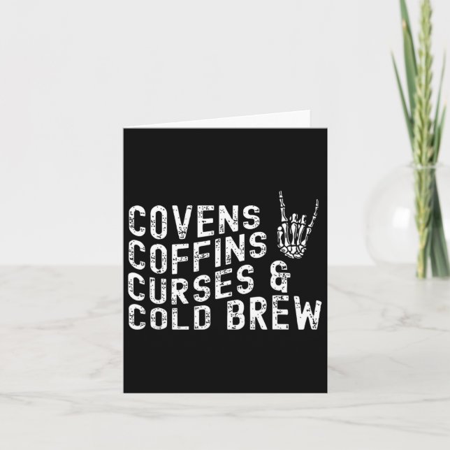 Carte Covens Coffins Curies Cold Brew Fall Halloween Spo (Devant)