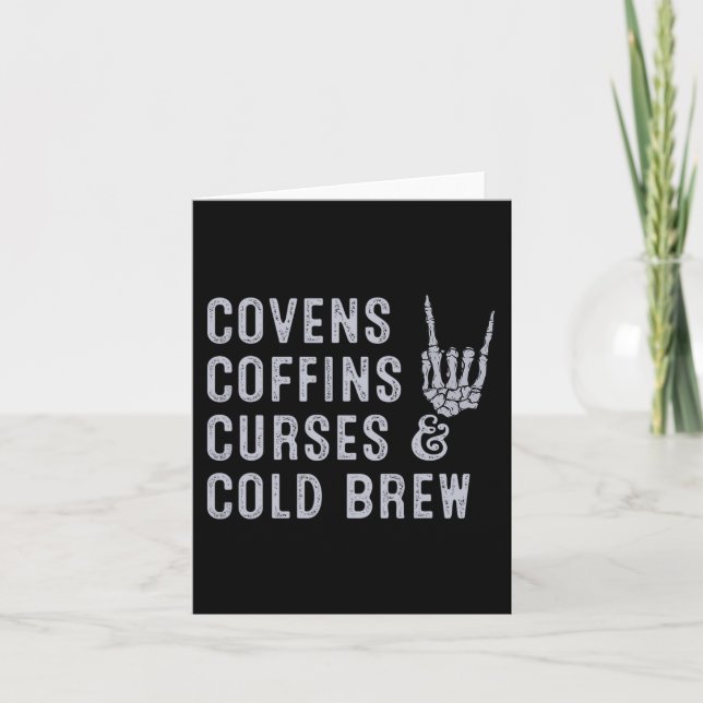Carte Covens Coffins Curies Cold Brew Fall Halloween Spo (Devant)