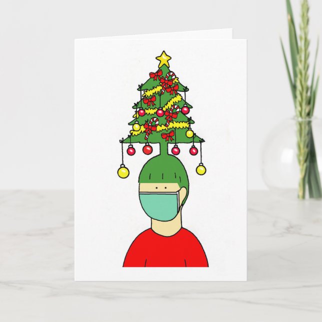 Carte Covid 19 Happy Christmas Hairstylist (Devant)