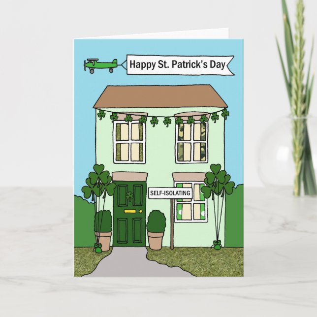 Carte Covid 19 St Patrick's Day House (Devant)