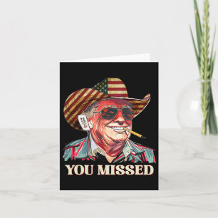 Carte Cow-boy Trump occidental Tu as raté Drapeau améric