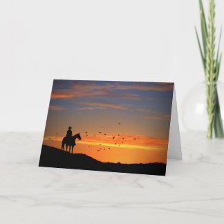 Carte Cowboy and Horse Sympathy