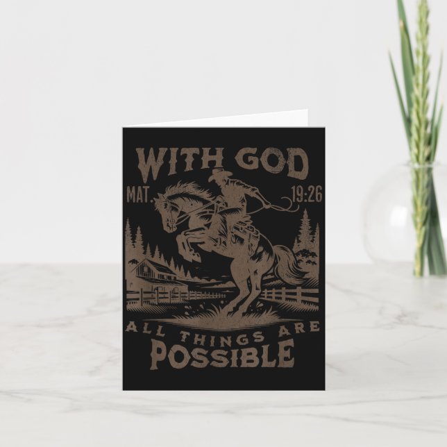 Carte Cowboy Bible Scripture Verse Western Jesus For Men (Devant)