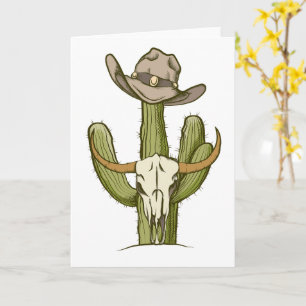 Carte Cowboy En Westen Cactus Idées Cadeaux Yeehaw