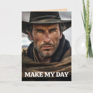 CARTE COWBOY FUNNY BANTHDAY GREETING CARD