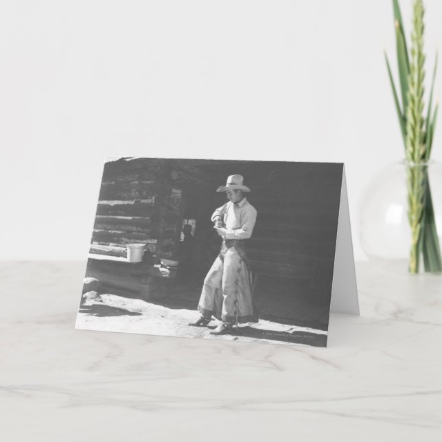 Carte Cowboy mangeant d'un beurre d'arachide Can. de (Devant)