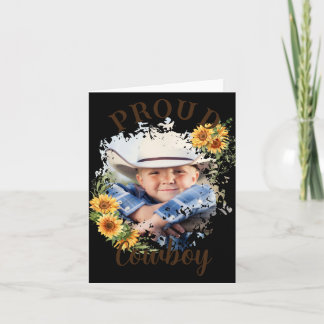 Carte Cowboy Photo Text Sunflower Accent T Shirt