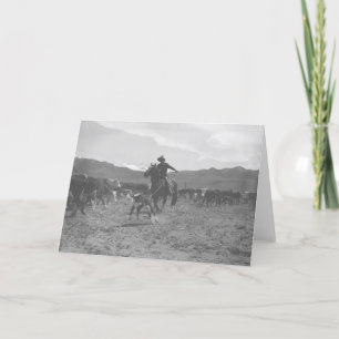 Carte Cowboy qui fait un sabot pour la marque de printem