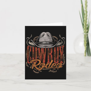 Carte Cowboy Rodeo Western Texan cadeau Pays Bull Ridin