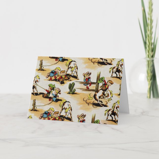 Carte Cowboy vintage (Devant)