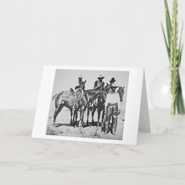 Carte Cowboys noirs chez Bonham, le Texas, c.1890 (photo (Devant)