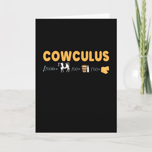 Carte Cowculus Math Physique Vaches Vache Vache (Devant)