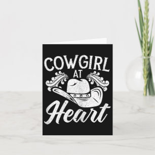 Carte Cowgirl At Heart Western Rodeo Howdy Horseback Rid